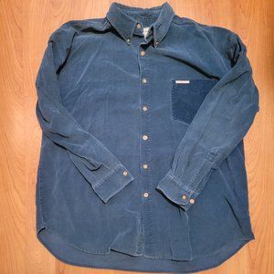 Lighter weight thin corduroy long sleeved button down shirt - XL